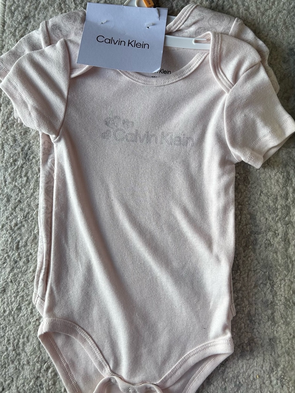 Calvin Klein Pale Pink Baby Bodysuits